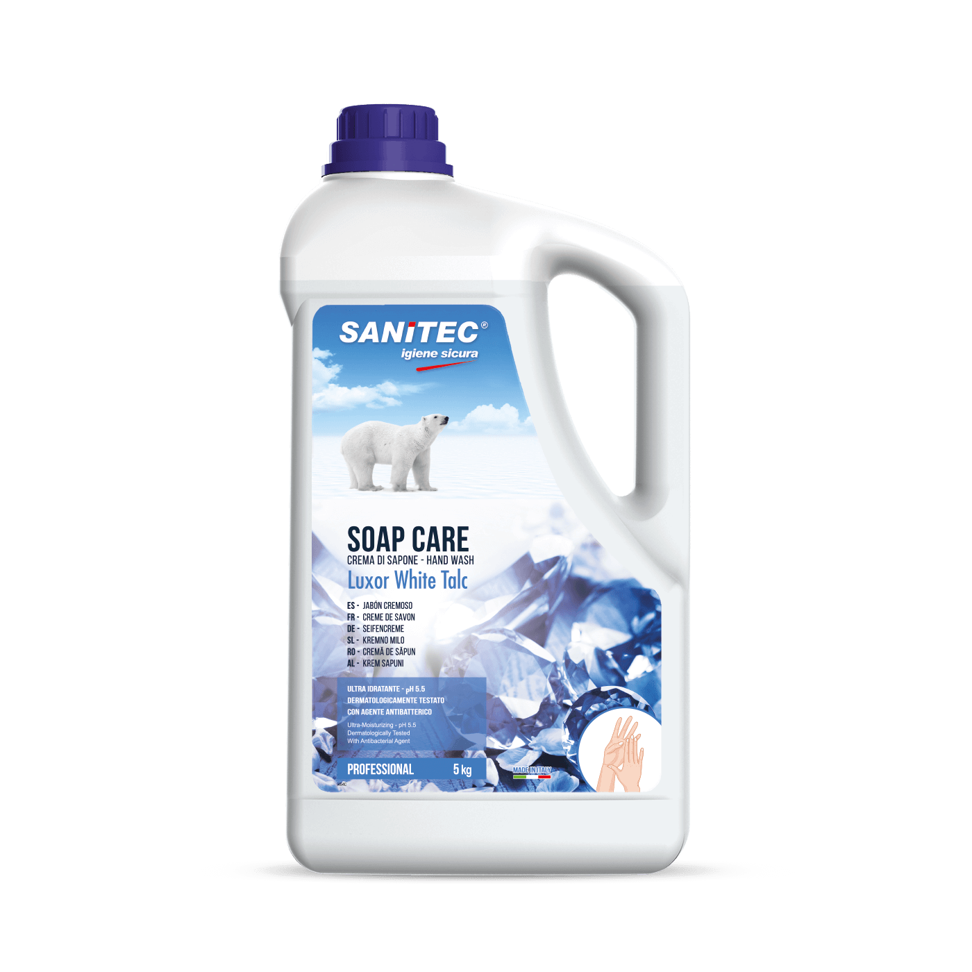 Sanitec Luxor White talc tekoce milo 5kg